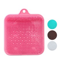 리빙차트 풋브러쉬 풋파일 발각질 제거 발세척 매트 발브러쉬, 1개, 핑크