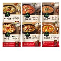 CJ 비비고 찌개 6종 초간단레시피 일품요리 즉석안주(돼지고기김치찌개+차돌된장찌개+육개장+두부김치찌개+된장찌개+스팸부대찌개), 1세트