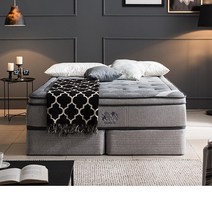 삼익가구 노빌리티 투매트리스 침대(메모리폼 라텍스 7존 독립스프링 매트Q), 그레이