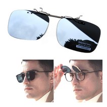 썬가드 안경용 클립 선글라스 수퍼편광, 스모크(대)