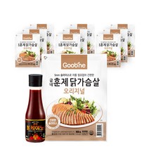 굽네 오리지널 훈제 슬라이스 100g*10팩+볼케이노 소스 290g*1병 FD20, 닭가슴살 10팩+소스 1병, 닭가슴살 슬라이스 100g+소스290g