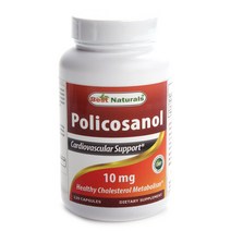 베스트네츄럴스 폴리코사놀 10mg 캡슐 무설탕 글루텐 프리, 120개입, 1개