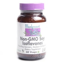 블루보넷 Non-GMO 소이 이소플라본 베지터블 캡슐 글루텐 프리 무설탕, 60개입, 1개