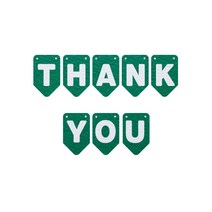 와니데코 THANK YOU가랜드 A 타입, 그린(문자색 화이트)