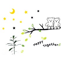 [월드디자인] 포인트스티커 어깨동무 곰돌이, 3개, 혼합