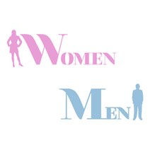 [단비디자인] (LU-M101) 화장실스티커_남녀, 핑크+스카이블루
