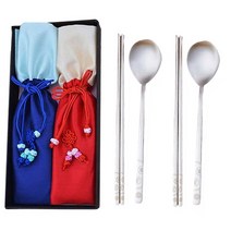 현진 잎한지 수복 방짜유기수저, 4종 (숟가락, 젓가락, 케이스, 쇼핑백 (235 x 115 x 30 mm))