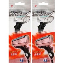 도루코 페이스 6 휴대용면도기 날면도기, 1개입, 2개