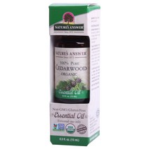 Natures Answer 100% 퓨어 시더우드 오가닉 에센셜 오일, 15ml, 1개