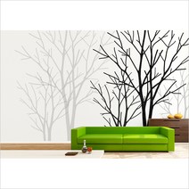 홈앤데코 모던그래픽나무디자인포인트벽지3폭짜리1세트완제품, 167J4016701