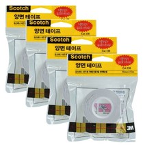3M 양면 테이프 138 24mm x 10m, 4개