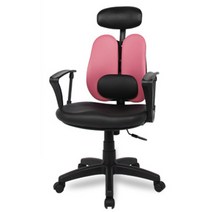 체어포커스 피플CW 고급요추헤더형 인조가죽 사무용의자, 핑크