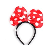 [머리띠] 파티머리띠, 땡땡이리본머리띠, 레드