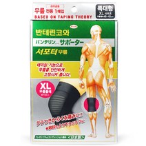 반테린코와 서포터 무릎 압박용밴드, XL