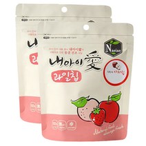 내아이애 동결건조 과일칩, 사과, 2개