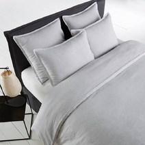 라흐두뜨 린넨 코튼 스트라이프 이불커버 F6793, white + black