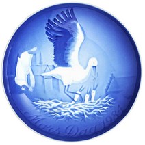 로얄코펜하겐 빙앤그뢴달 마더스데이 1984 접시, 혼합 색상, 1개