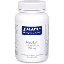퓨어인캡슐레이션 니아시톨 No-플러쉬 니아신 500mg 캡슐, 120개입, 1개