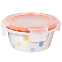 투데코 도자기 이유식 보관용기 120 ml, 도트, 1개