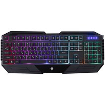HP LED 백라이트 게이밍 키보드 K110, 혼합색상