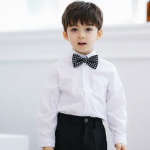 잭키드 남아용 키즈 긴팔 화이트 셔츠