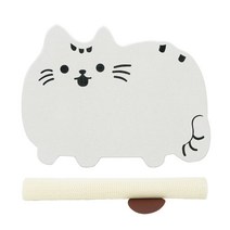 코시나 규조토 발매트 + 미끄럼 방지패드, 냥냥이(화이트)