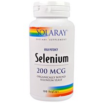 Solaray 셀레늄 200mcg 베지캡, 100개입, 1개, 100정