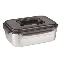 인콕 스텐콕 스텐 밀폐용기 직사각 핸디 1호, 2.5L, 1개