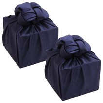 봄91 641 실크 홑보자기 45 x 45 cm, 진네이비, 2개입