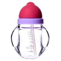키즈미 유아용 트라이탄 트레이닝 빨대컵 240ml, 레드, 1개