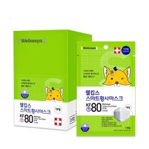웰킵스 스마트황사마스크 대형 KF80, 25개입, 1박스