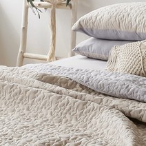 더자리 에코 항균 마이크로 누빔 이불 앤 스프레드, 믹스마리베이지