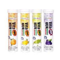 에버틴 비타톡 발포 비타민, 1세트, 블루베리맛 72g + 레몬맛 72g + 오렌지맛 72g + 청포도맛 72g