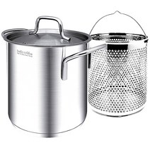 벨라쿠진 파스타 면냄비 + 타공채망 세트, 18 cm, 18-10 스테인리스 스틸