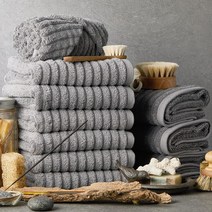 소프트터치 데일리 퓨어40 세면타월 40 x 78 cm 160g 30수 면사, 그레이, 10개