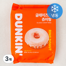 던킨도너츠 글레이즈드 츄이링 도넛츠 4p (냉동), 192g, 3개