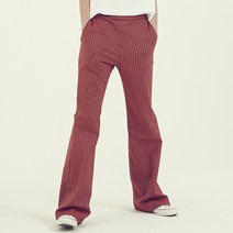 비건타이거 여성용 스트라이프 벨보텀 팬츠
