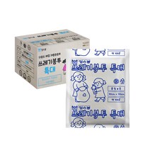 킹스봉 재활용 쓰레기 비닐봉투 배접 분리수거 비닐 봉지 투명 특대 20p, 100L, 15개