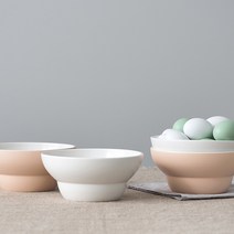 보울보울 볼볼오리진 면기 화이트 2p + 피치 2p, 혼합 색상, 1세트