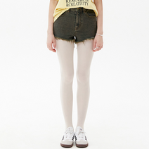 키르시 여성용 COLOR DYEING FRINGE DENIM SHORT PANTS