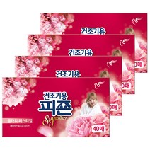 피죤 건조기용 시트 섬유유연제 본품 플라워페스티벌 40p, 4개, 40매