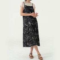 ELLE PARIS 패턴 그래픽 나시 원피스