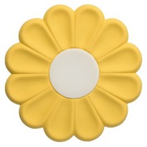 티그텔루 데이지꽃 실리콘 냄비 받침, 옐로우, 1개