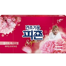 피죤 건조기용 시트 섬유유연제 플라워페스티벌, 1개, 130매