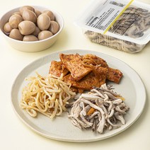 슈퍼키친 바로만든 도시락반찬 메추리알 장조림 230g + 진미채간장볶음 70g + 느타리버섯볶음 110g + 매운어묵볶음 120g 세트, 1세트