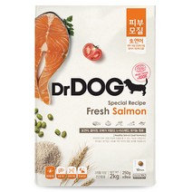 닥터독 3개월 이상 연어 피부모질 닥터독 사료, 2kg, 1개