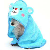 펫스타일 애니멀 팜 타올/가운, 블루 곰돌이, M