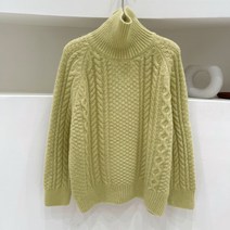 여성용 하이넥니트 스웨터