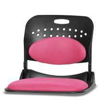 폴딩플러스백 블랙바디 메쉬원단 접이 좌식의자, 핑크