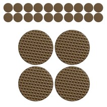 올데이랩 미끄럼 소음방지 EVA 가드스티커 원형 대, 24개, 브라운